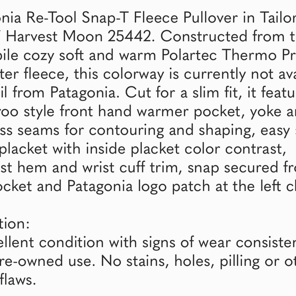 Patagonia re- snap retool polartec fleece pullover - Picture 13 of 13